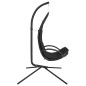 vidaXL Silla colgante jardín con cojín acero y tela Oxford gris oscuro