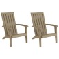 vidaXL Sillas de jardín Adirondack 2 uds polipropileno marrón claro vidaXL Sillas de jardín Adirondack 2 uds polipropileno marrón claro