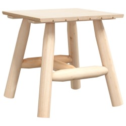 vidaXL Mesa auxiliar madera maciza abeto 49x49x50 cm 