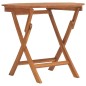 vidaXL Mesa de jardín plegable madera maciza de teca Ø 85x75 cm