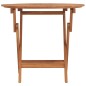 vidaXL Mesa de jardín plegable madera maciza de teca Ø 85x75 cm