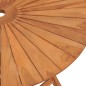 vidaXL Mesa de jardín plegable madera maciza de teca Ø 85x75 cm