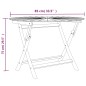 vidaXL Mesa de jardín plegable madera maciza de teca Ø 85x75 cm