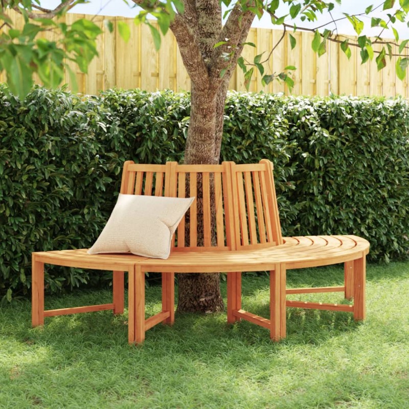 vidaXL Banco de árbol semicircular madera maciza de teca Ø201 cm vidaXL Banco de árbol semicircular madera maciza de teca Ø201 cm