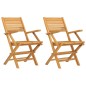vidaXL Sillas de jardín plegables 2 uds madera maciza teca 55x62x90 cm vidaXL Sillas de jardín plegables 2 uds madera maciza teca 55x62x90 cm