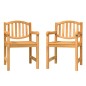 vidaXL Sillas de jardín 2 unidades madera maciza de teca 58x59x88 cm vidaXL Sillas de jardín 2 unidades madera maciza de teca 58x59x88 cm