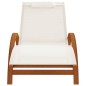 vidaXL Tumbona con cojín textileno blanco y madera maciza de álamo vidaXL Tumbona con cojín textileno blanco y madera maciza de álamo