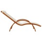vidaXL Tumbona con cojín textileno blanco y madera maciza de álamo vidaXL Tumbona con cojín textileno blanco y madera maciza de álamo