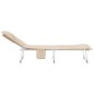 vidaXL Tumbona plegable tela beige