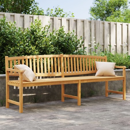 vidaXL Banco de jardín madera maciza de teca 228x59,5x90 cm