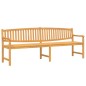 vidaXL Banco de jardín madera maciza de teca 228x59,5x90 cm