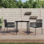 vidaXL Sillas jardín con cojines 2 uds ratán PE negro 54x60,5x83,5cm vidaXL Sillas jardín con cojines 2 uds ratán PE negro 54x60,5x83,5cm