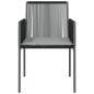 vidaXL Sillas jardín con cojines 2 uds ratán PE negro 54x60,5x83,5cm vidaXL Sillas jardín con cojines 2 uds ratán PE negro 54x60,5x83,5cm