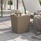 vidaXL Mesa de jardín con tapa extraíble polipropileno marrón claro vidaXL Mesa de jardín con tapa extraíble polipropileno marrón claro