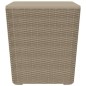 vidaXL Mesa de jardín con tapa extraíble polipropileno marrón claro vidaXL Mesa de jardín con tapa extraíble polipropileno marrón claro
