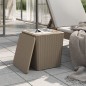 vidaXL Mesa de jardín con tapa extraíble polipropileno marrón claro vidaXL Mesa de jardín con tapa extraíble polipropileno marrón claro