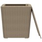 vidaXL Mesa de jardín con tapa extraíble polipropileno marrón claro vidaXL Mesa de jardín con tapa extraíble polipropileno marrón claro