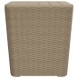 vidaXL Mesa de jardín con tapa extraíble polipropileno marrón claro vidaXL Mesa de jardín con tapa extraíble polipropileno marrón claro