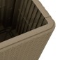 vidaXL Mesa de jardín con tapa extraíble polipropileno marrón claro vidaXL Mesa de jardín con tapa extraíble polipropileno marrón claro