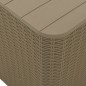 vidaXL Mesa de jardín con tapa extraíble polipropileno marrón claro vidaXL Mesa de jardín con tapa extraíble polipropileno marrón claro