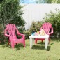 vidaXL Sillas de jardín niños 2 uds aspecto madera PP rosa 37x34x44 cm vidaXL Sillas de jardín niños 2 uds aspecto madera PP rosa 37x34x44 cm