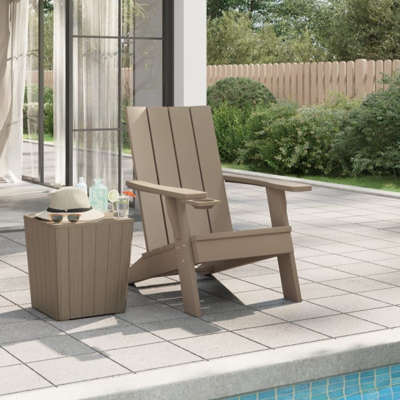 vidaXL Silla de jardín Adirondack marrón claro 75x88,5x89,5 cm vidaXL Silla de jardín Adirondack marrón claro 75x88,5x89,5 cm