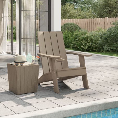 vidaXL Silla de jardín Adirondack marrón claro 75x88,5x89,5 cm