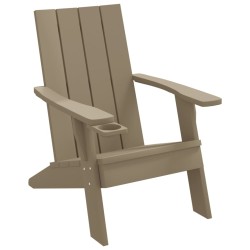 vidaXL Silla de jardín Adirondack marrón claro 75x88,5x89,5 cm