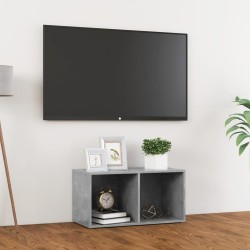vidaXL Mueble para TV madera contrachapada gris hormigón 72x35x36,5 cm