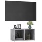 vidaXL Mueble para TV madera contrachapada gris hormigón 72x35x36,5 cm