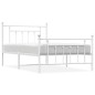 vidaXL Estructura cama metal con cabecero y pie cama blanca 107x203 cm vidaXL Estructura cama metal con cabecero y pie cama blanca 107x203 cm