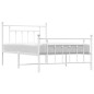 vidaXL Estructura cama metal con cabecero y pie cama blanca 107x203 cm vidaXL Estructura cama metal con cabecero y pie cama blanca 107x203 cm