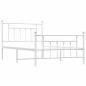 vidaXL Estructura cama metal con cabecero y pie cama blanca 107x203 cm vidaXL Estructura cama metal con cabecero y pie cama blanca 107x203 cm