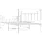 vidaXL Estructura cama metal con cabecero y pie cama blanca 107x203 cm vidaXL Estructura cama metal con cabecero y pie cama blanca 107x203 cm