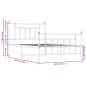 vidaXL Estructura cama metal con cabecero y pie cama blanca 107x203 cm vidaXL Estructura cama metal con cabecero y pie cama blanca 107x203 cm