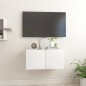 vidaXL Muebles de salón colgantes blanco brillo 60x30x30 cm