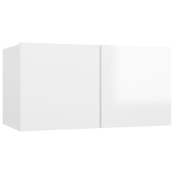 vidaXL Muebles de salón colgantes blanco brillo 60x30x30 cm
