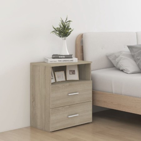 vidaXL Mesitas de noche 2 unidades roble Sonoma 50x32x60 cm