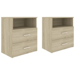 vidaXL Mesitas de noche 2 unidades roble Sonoma 50x32x60 cm
