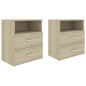 vidaXL Mesitas de noche 2 unidades roble Sonoma 50x32x60 cm vidaXL Mesitas de noche 2 unidades roble Sonoma 50x32x60 cm