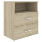 vidaXL Mesitas de noche 2 unidades roble Sonoma 50x32x60 cm vidaXL Mesitas de noche 2 unidades roble Sonoma 50x32x60 cm