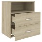 vidaXL Mesitas de noche 2 unidades roble Sonoma 50x32x60 cm vidaXL Mesitas de noche 2 unidades roble Sonoma 50x32x60 cm