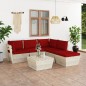 vidaXL Muebles de jardín de palets 6 piezas y cojines madera de abeto vidaXL Muebles de jardín de palets 6 piezas y cojines madera de abeto