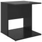 vidaXL Mesa auxiliar madera contrachapada negro brillante 45x45x48 cm
