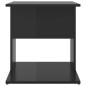 vidaXL Mesa auxiliar madera contrachapada negro brillante 45x45x48 cm