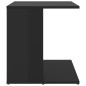 vidaXL Mesa auxiliar madera contrachapada negro brillante 45x45x48 cm
