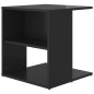vidaXL Mesa auxiliar madera contrachapada negro brillante 45x45x48 cm
