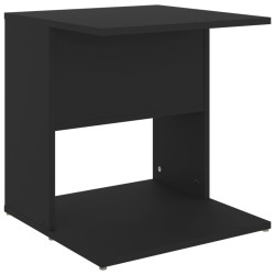 vidaXL Mesa auxiliar de madera contrachapada negro 45x45x48 cm