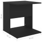 vidaXL Mesa auxiliar de madera contrachapada negro 45x45x48 cm vidaXL Mesa auxiliar de madera contrachapada negro 45x45x48 cm