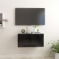 vidaXL Mueble de TV colgante negro 60x30x30 cm vidaXL Mueble de TV colgante negro 60x30x30 cm
